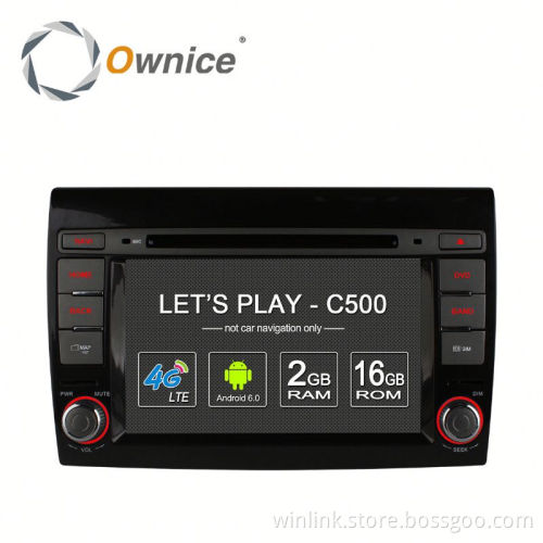 Ownice 4 core Android 6.0 car multimedia player for Fiat Bravo 2007 - 2014 Built in 4G LTE 2G RAM Support steering wheel